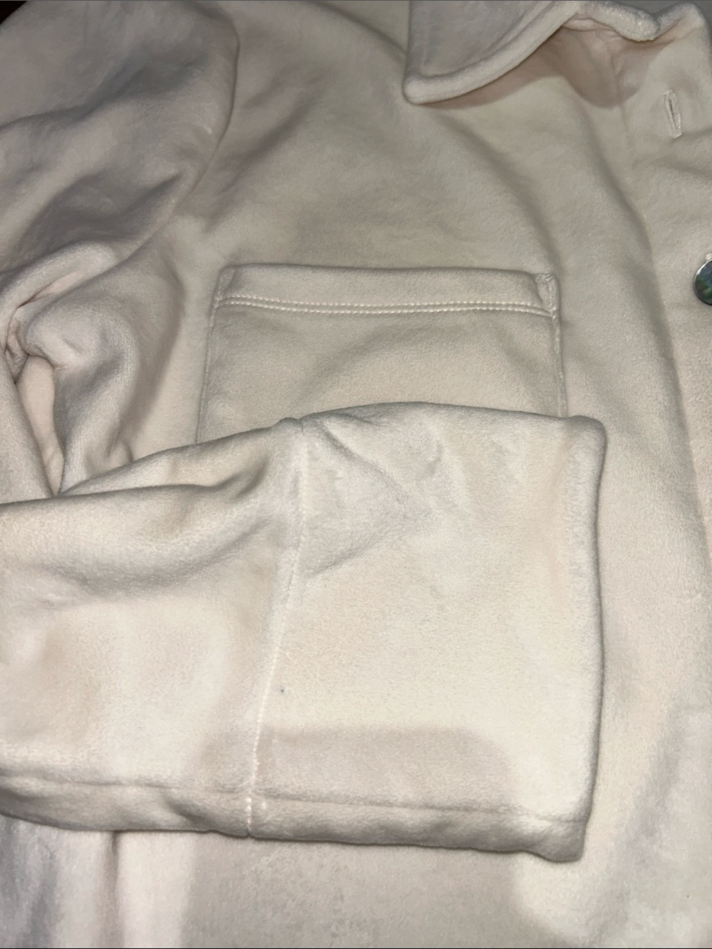 Soft Surroundings Cream Button-Up Shirt Jacket - Picture 4 of 8